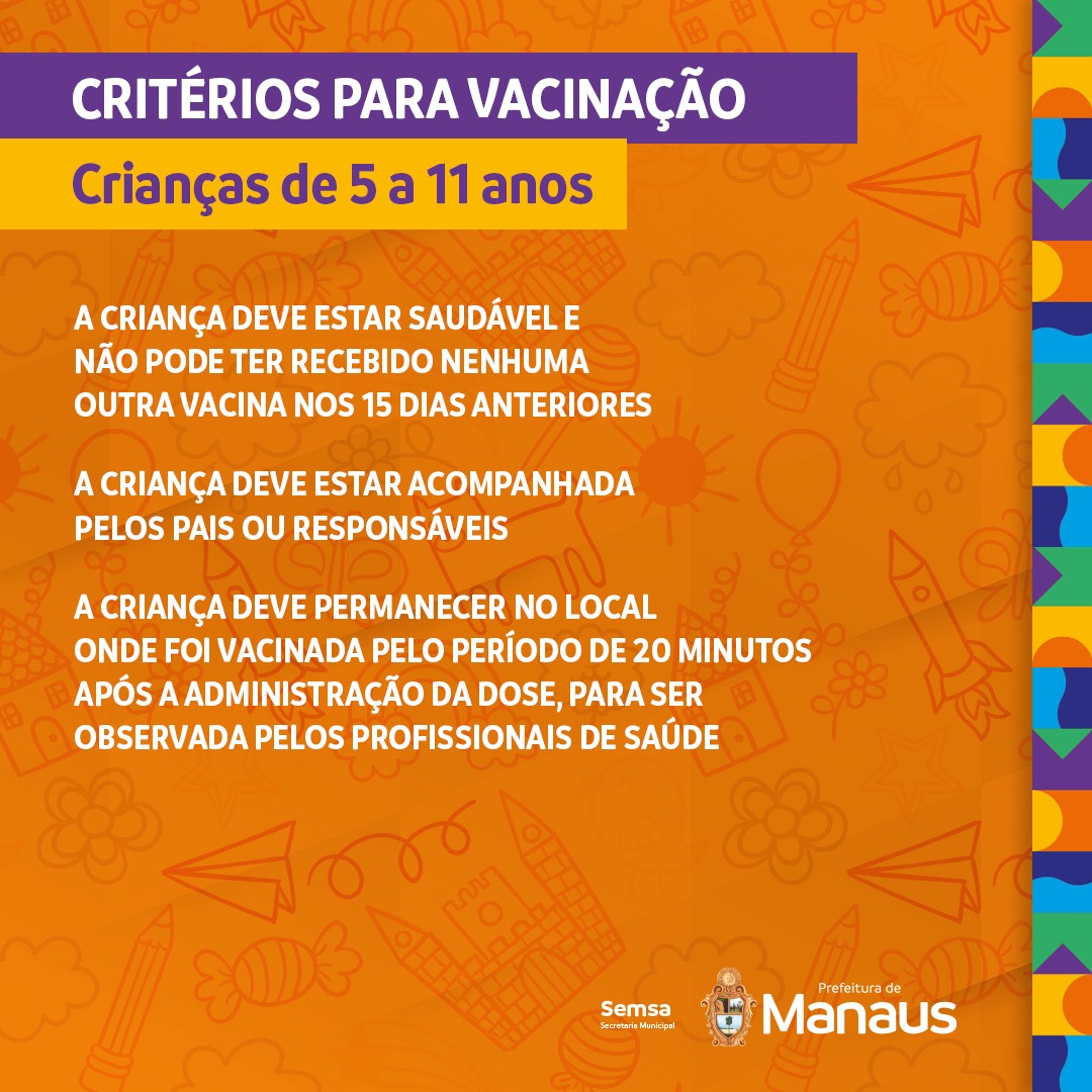Crianças de 5 a 11 anos, com comorbidades e deficiências, começam a ser vacinadas contra a Covid-19 nesta segunda 4 Crianças de 5 a 11 anos, com comorbidades e deficiências, começam a ser vacinadas contra a Covid-19 nesta segunda